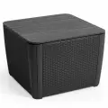Стол-сундук Keter LUZON PLUS FLAT WICKER 115 L (графит)