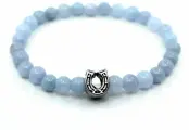 Браслет-нить Handinsilver ( Посеребриручку ), аквамарин, 1 шт., размер 22 см, диаметр 6 см, голубой