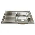 Кухонная мойка Mixline 80 R 528178 цвет Хром Прямоугольная Встраиваемый сверху