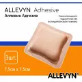 Allevyn Adhesive (Аллевин Адгезив) - Самоклеящаяся гидроячеистая полиуретановая повязка, 7,5 см х 7,5 см, 3 шт.
