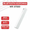 Портативная колонка WK ST550, 2000мАч, 2 динамика 5Вт, BT5.0, AUX, MicroSD, белый