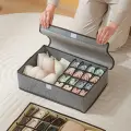 Органайзер для белья, 17 отделений, 44х29х12,5см, с крышкой, серый