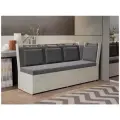 Диван Роденго PRIME (со спальным местом) L=189 см Дуб крафт белый /Ткань Ловерс серый