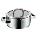 Низкая кастрюля с крышкой WMF Function 4, диаметр 20см, объем 2.5 л, подходит для всех типов плит, нержавеющая сталь Cromargan