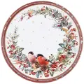 Поднос сервировочный agness коллекция снегири красный 33*2,1 см KSG-898-237