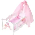Кроватка для кукол с балдахином, белая, коллекция 'Diamond Princess', 60х30см
