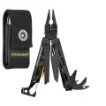 Мультитул Leatherman Signal Black черный с чехлом на кнопке, 19 функций