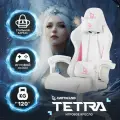 Игровое кресло компьютерное GAMELAB TETRA, белый/розовый, искусственная кожа