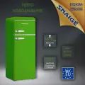 Ретро холодильник Snaige FR24SM-PRDG0E зеленый высота 147.5 см, Retro