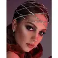 Тиара украшение на голову тика стиле Гетсби сеточка в кристаллах в подарочной коробочке