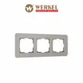 Рамка из стекла на 3 поста Werkel Elite W0032417, цвет дымчатый