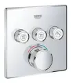 Внешняя часть термостатического смесителя на 3 выхода GROHE Grohtherm SmartControl, хром (29126000)