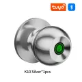 LUCKING DOOR Электронный замок с датчиком отпечатков пальцев K10-sliver