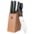 Fire kitchen, 4 ножа, ножницы и подставка, HU0057