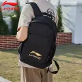 Li-Ning Backpack for Men And Women, Large Capacity School Bag, Men's Travel Bag, College Student Backpack, Laptop Bag, Sports Bag, Black