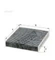 HENGST FILTER E3914LC Фильтр салона угольный DACIA: LOGAN ll 12-  RENAULT: CAPTUR 13-, CLIO lV 12-