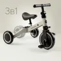 50026, Беговел детский от 1 ADVENTURE, трансформер двухколёсный-трехколесный велосипед, 3в1, серый со звездами