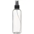 Флакон прозрачный 200 мл с черным кнопочным распылителем для антисептика, духов, лосьона, 16 шт