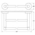 Полотенцедержатель двойной 50 см ArtWelle Harmonie HAR 030