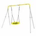 Качели двойные Romana + гнездо качели R.103.28.04 серый/жёлтый
