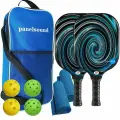 Набор для пляжного тенниса из 2 частей, полностью покрытый углеродным стекловолокном, полипропиленовая ячеистая сердцевина, прочный нескользящий захват
