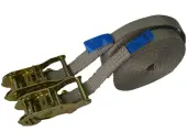 Ремень крепежный PRUSOV кольцевой с храповым механизмом РК-25К/3м (750/1500кг), дымчатый (Комплект 2 шт.)