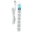 Сетевой фильтр Power Cube SPL(5+1)-16B-P, 6 розеток, с/з, 16А / 3500 Вт 6 5 м 1 кв. мм 374 мм 52 мм 41 мм белый