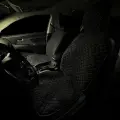 Накидки для Джили Кулрей (2019 - 2026) внедорожник 5 дверей / Geely Coolray на передние сиденья G-Ultra, Велюр, Черный с серой строчкой