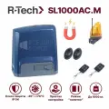Автоматика для откатных ворот R-Tech SL1000АС KIT до 1000 кг с механическими концевиками (привод, 2 пульта, фотоэлементы, лампа)