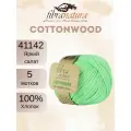 Пряжа Fibra Natura Cottonwood 41142 яркий салат (50г/105м, упаковка 5 мотков)