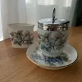 Кодлер Royal Worcester Фрукты, фарфор, для 2 яиц, винтаж, Англия