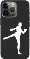 Силиконовый чехол на Apple iPhone 13 Pro / Эпл Айфон 13 Про с рисунком Kickboxing W Soft Touch черный