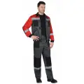 Костюм Лигор-2 куртка короткая, брюки темно-серый с красным и черным, СОП 50 мм р. 52-54/170-176 / Костюм рабочий мужской / Костюм рабочий