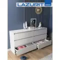 Комод для одежды большой белый Lazurit Эльбрус комод под телевизор с ящиками в спальню прихожую деревянный 160х75,4х39