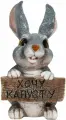 Садовая фигурка для сада и дачи Заяц Хочу капусту 45х36х22