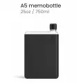 Бутылка с силиконовым чехлом Memobottle A5, черный