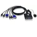 Переключатель KVM ATEN CS22U-AT, 2 порта, пульт переключения, USB Type A/VGA