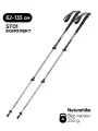 Треккинговые палки Naturehike ST01 62-135 см, черные, 2 штуки