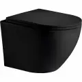 Подвесной унитаз WeltWasser WW MERZBACH 043 MT-BL безободковый, с сиденьем микролифт, черный матовый