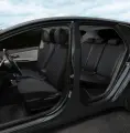 Чехлы для Киа Соренто 1 5 мест (2002-2009) / пилот авточехлы на сиденья KIA Sorento I, черный с синей строчкой