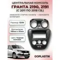 Центральная консоль переходная рамка 1DIN Гранта до 2018г. (2190, 2191) цвет Черный матовый, Черная матовая