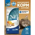 Cухой корм для кошек Farmina 10кг Н&Д Ocean Холистик С рыбой Треска апельсин Для взрослых