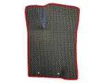 ЭВА коврик водительский для Kia Rio X (2020-2022) / Киа Рио Х / Черные соты, Красный кант