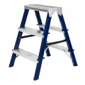 Стремянка СИБРТЕХ двусторонняя стальная, 3 ступени (97933)