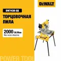 Комбинированная торцовочная пила DEWALT DW743K, 2000 Вт, 250 мм, 2850 об/мин