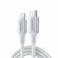 Кабель UGREEN US304 (70525) USB-C to Lightning Cable Braided. Длина 2 м. Цвет: серебристый