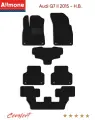 Коврики текстильные Allmone Комфорт для Audi Q7 1, 2 (4MB, 4M) 2015 - Н. В. +3 ряд, черные, 6шт. / Ауди / ворсовые / автоковрики в салон