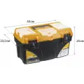 Ящик для инструментов титан 18 (с коробками) черный с желтым IDEA (М-Пластика) М2938