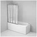 Стеклянная шторка на ванну AM.PM Jump W72BS-100-140CT 100х140 поворотно-складная, стекло прозрачное, профиль хром