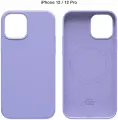 Силиконовый чехол COMMO Shield Case для iPhone 12/12 Pro с поддержкой беспроводной зарядки, Лавандовый
